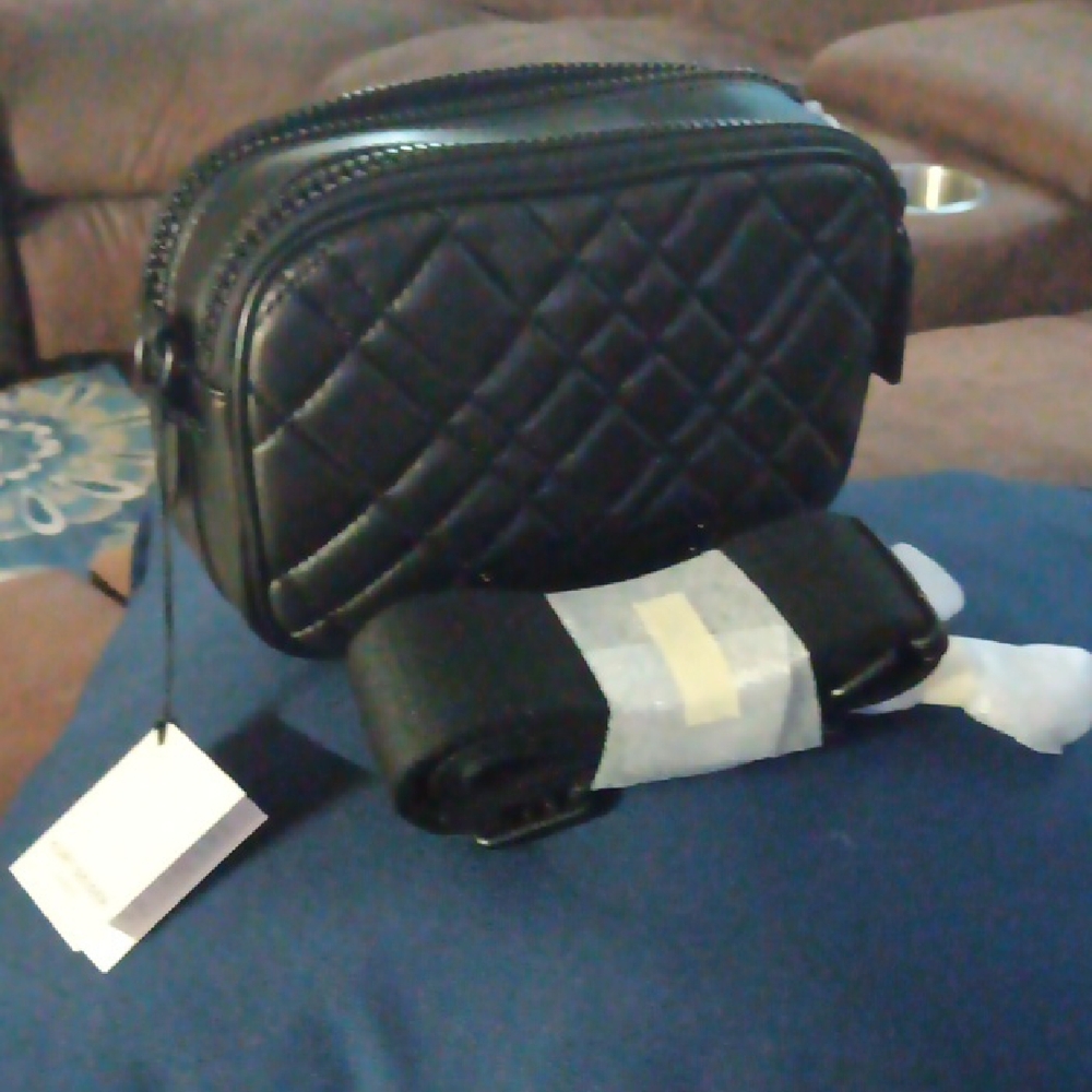 New Kurt Geiger Brixton Quilted Black Crossbody Bag